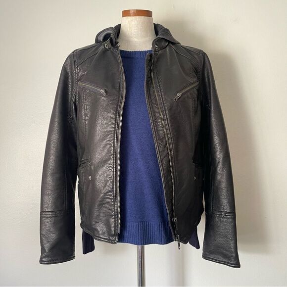 We The Free Moto faux leather Jacket size Medium preowned - Picture 1 of 11